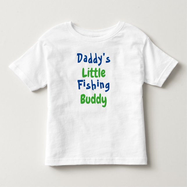 Camiseta De Bebé El pequeño amigo pescador de papá (Anverso)