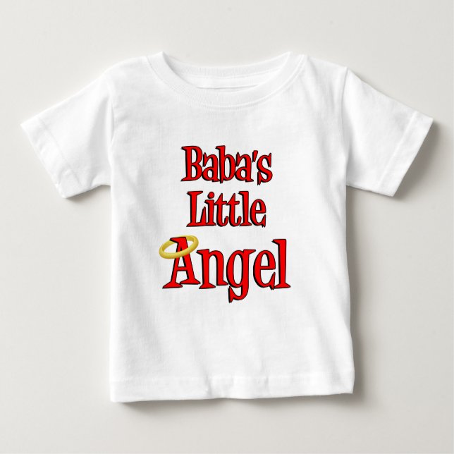 Camiseta De Bebé El pequeño ángel de Baba (Anverso)