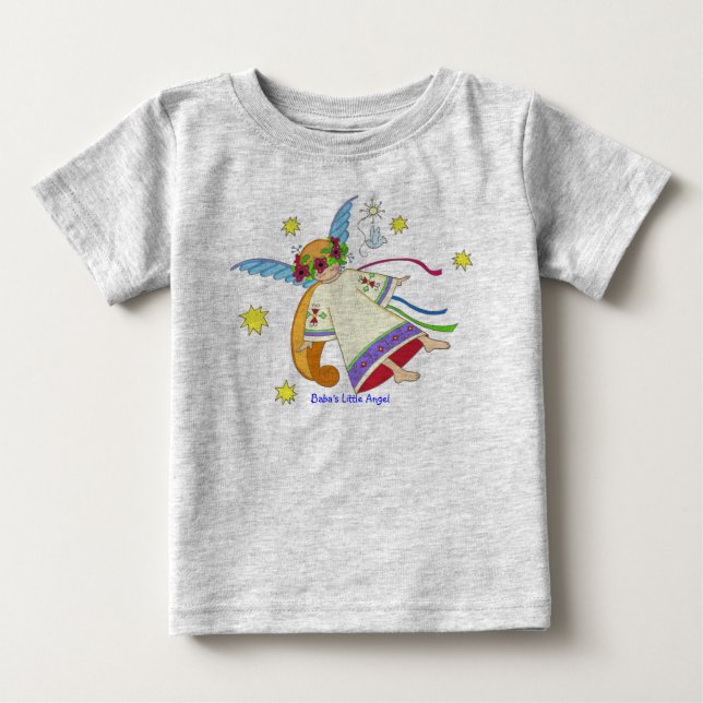 Camiseta De Bebé El pequeño ángel de Baba (Anverso)
