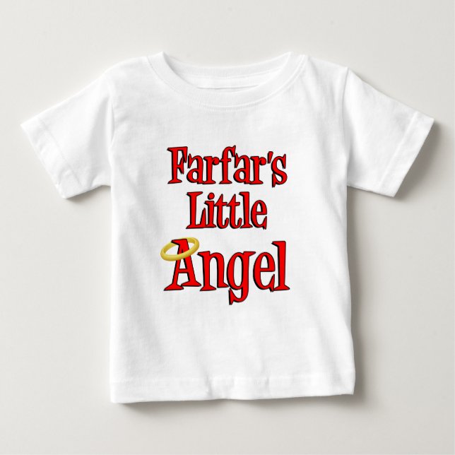 Camiseta De Bebé El pequeño ángel de Farfar (Anverso)