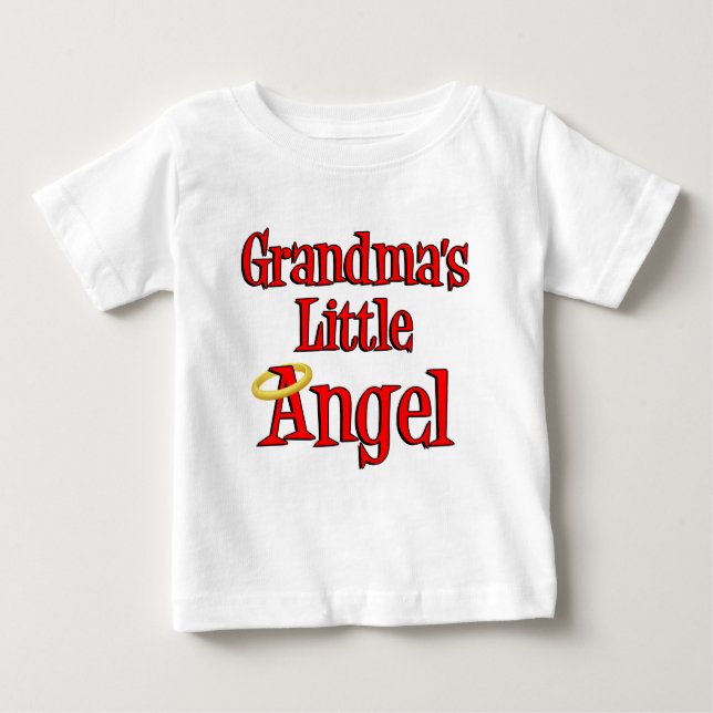 Camiseta De Bebé El pequeño ángel de la abuela (Anverso)