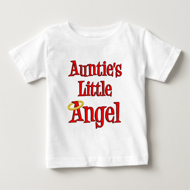 Camiseta De Bebé El pequeño ángel de la tía (Anverso)
