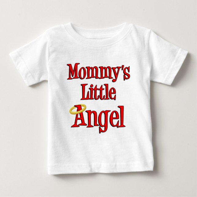 Camiseta De Bebé El pequeño ángel de mamá (Anverso)