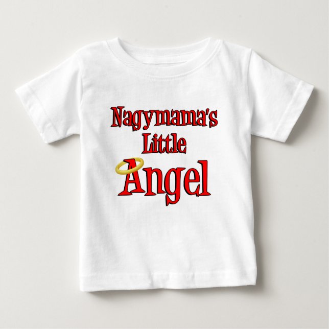 Camiseta De Bebé El pequeño ángel de Nagymama (Anverso)