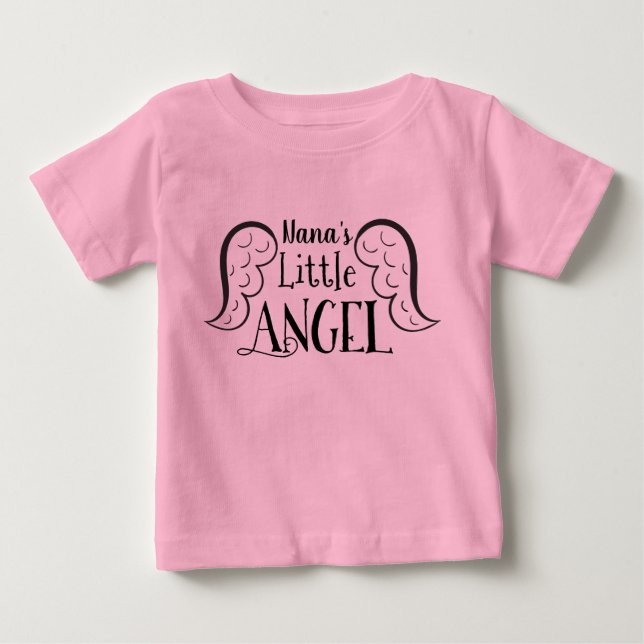 Camiseta De Bebé El pequeño ángel de Nana (Anverso)