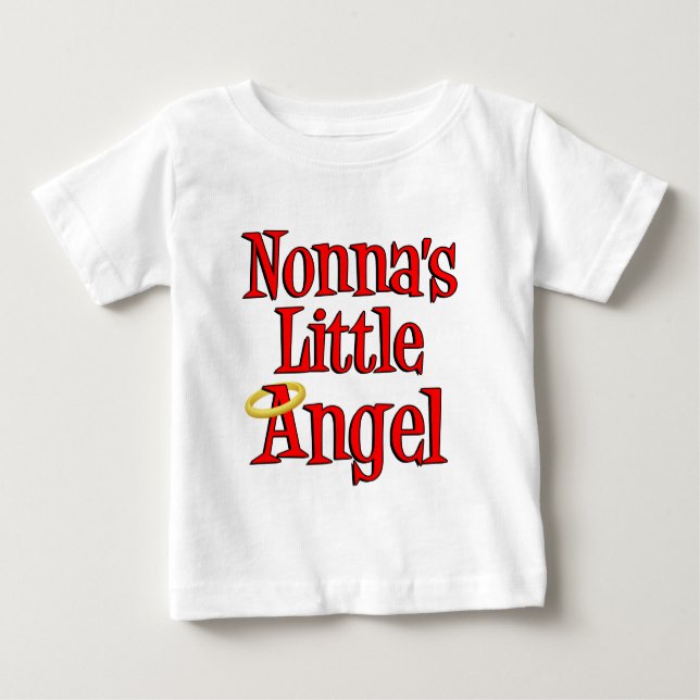 Camiseta De Bebé El pequeño ángel de Nonna (Anverso)