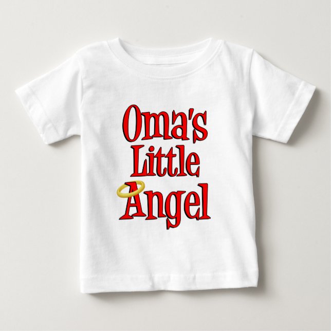 Camiseta De Bebé El pequeño ángel de Oma (Anverso)