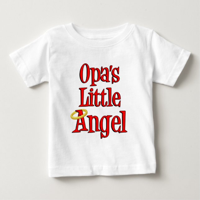 Camiseta De Bebé El pequeño ángel de Opa (Anverso)