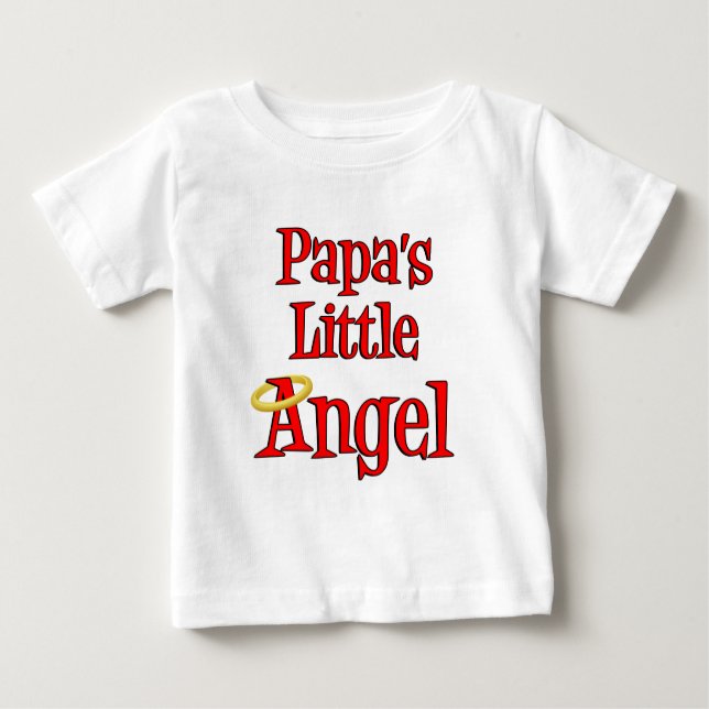 Camiseta De Bebé El pequeño ángel de papá (Anverso)