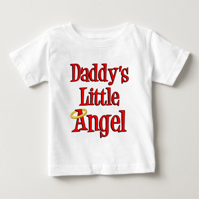 Camiseta De Bebé El pequeño ángel de papá (Anverso)
