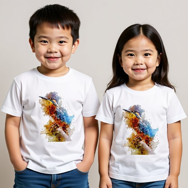 Camiseta De Bebé El pequeño ave de Kingfisher sola en una encaja (Subido por el creador)