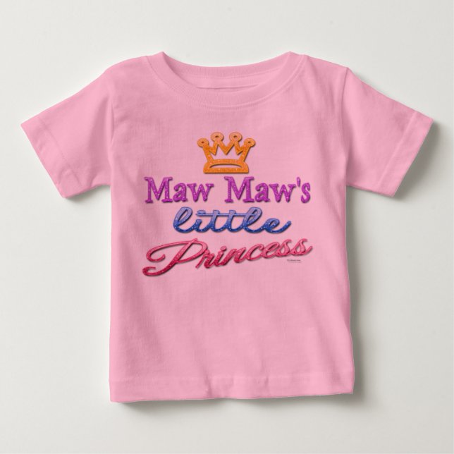 Camiseta De Bebé El pequeño bebé princesa de Maw Maw es una camiset (Anverso)