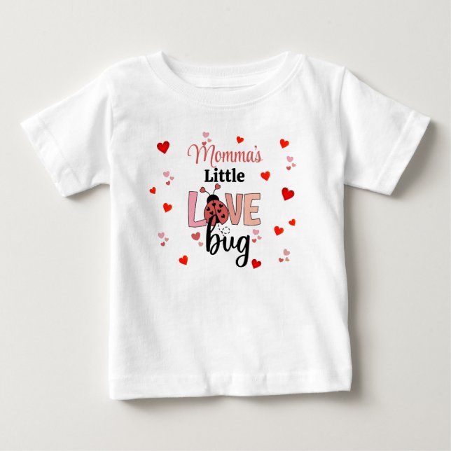 Camiseta De Bebé El pequeño bicho de amor de mamá (Anverso)
