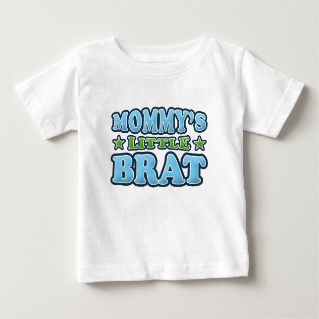 Camiseta De Bebé El pequeño Brat de mamá (Anverso)