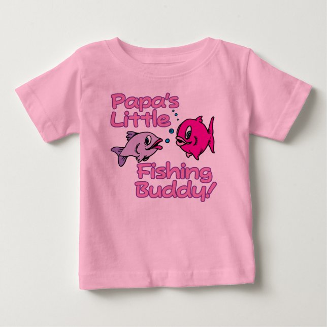 CAMISETA DE BEBÉ ¡EL PEQUEÑO BUDDY DE PESCA DE PAPA! (Anverso)