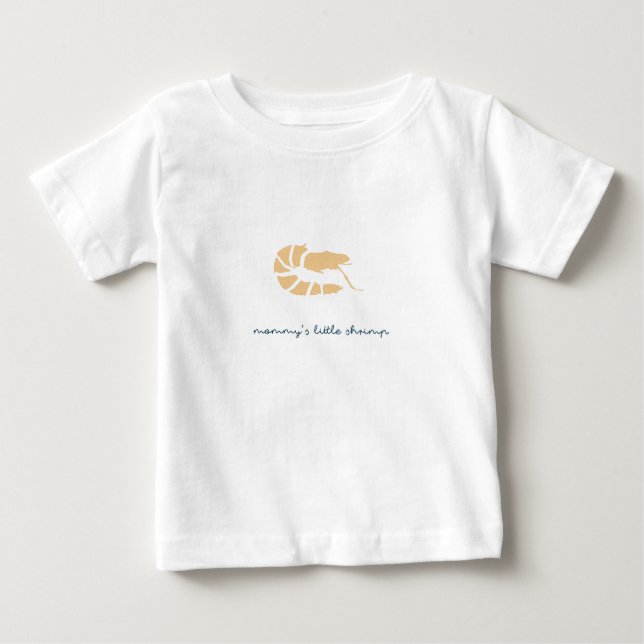 Camiseta De Bebé el pequeño camarón de la mamá (Anverso)