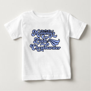 Camiseta De Bebé El pequeño Chestburster de mamá, azul al estilo de