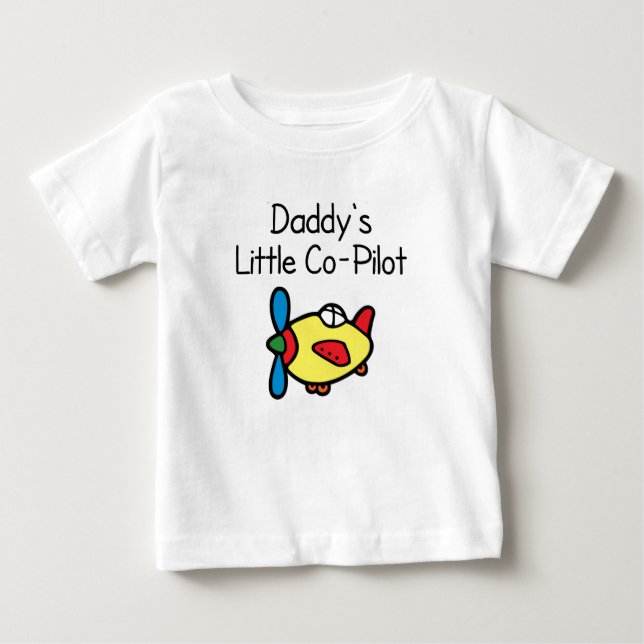 Camiseta De Bebé El pequeño co-piloto de Papi (Anverso)