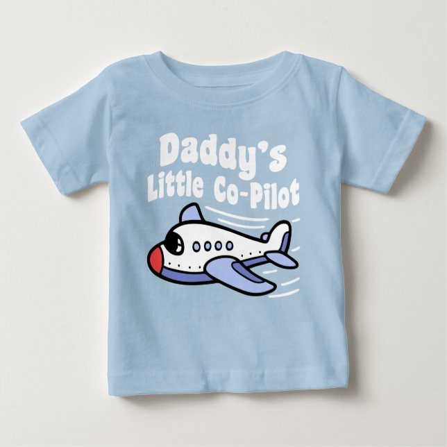Camiseta De Bebé El pequeño co-piloto de Papi (Anverso)
