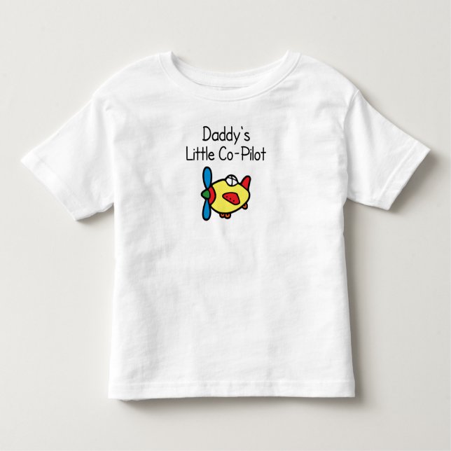 Camiseta De Bebé El pequeño co-piloto de Papi (Anverso)
