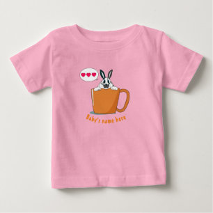 Camiseta De Bebé El pequeño conejito Dotty dice "Te amo"