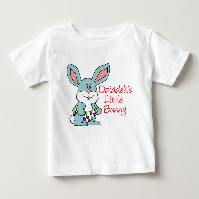 Camiseta De Bebé El pequeño conejo de Dziadek (Anverso)