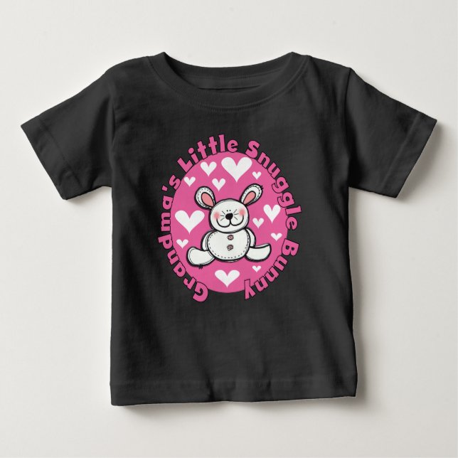 Camiseta De Bebé El pequeño conejo de la abuela (Anverso)