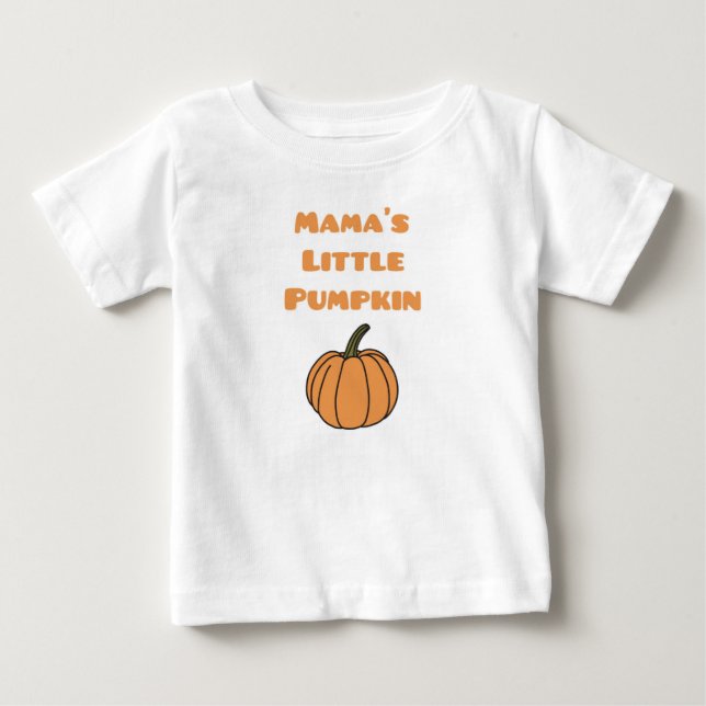 Camiseta De Bebé El pequeño conjunto de calabaza de mamá (Anverso)