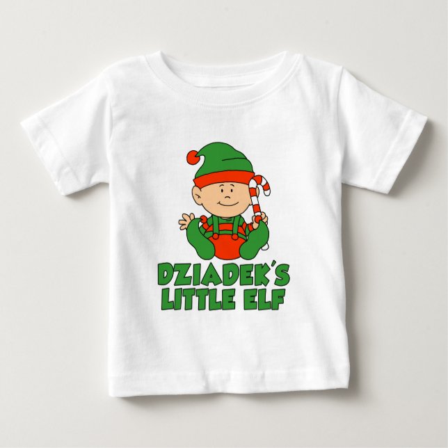 Camiseta De Bebé El pequeño elfo de Dziadek (Anverso)