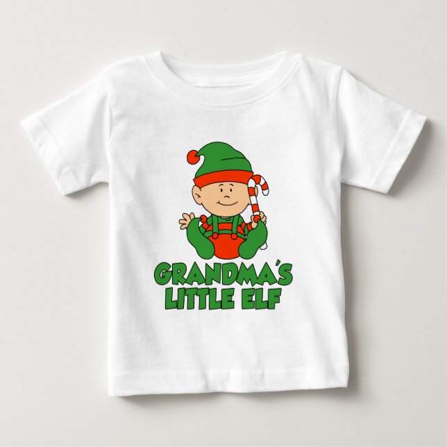 Camiseta De Bebé El pequeño elfo de la abuela (Anverso)