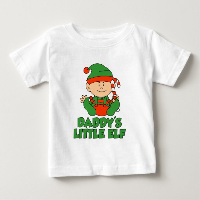 Camiseta De Bebé El pequeño elfo de papá (Anverso)