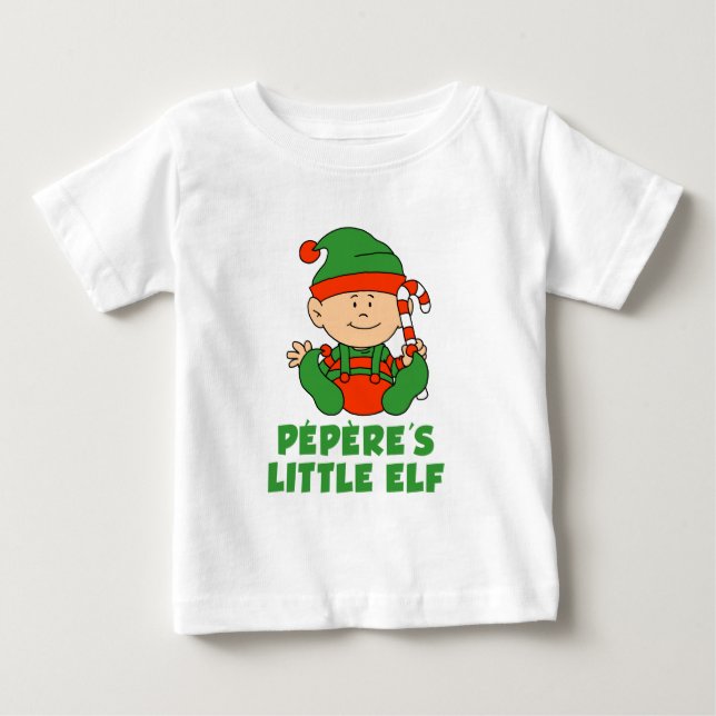 Camiseta De Bebé El pequeño elfo de Pepere (Anverso)