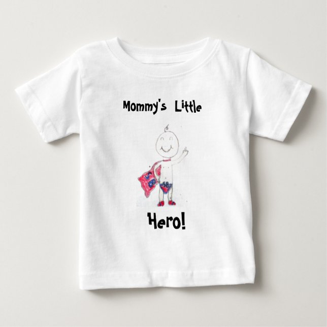 Camiseta De Bebé ¡El pequeño héroe de la mamá! (Anverso)