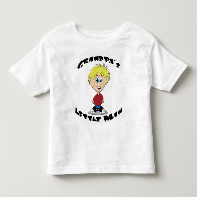 Camiseta De Bebé El pequeño hombre del abuelo (Anverso)