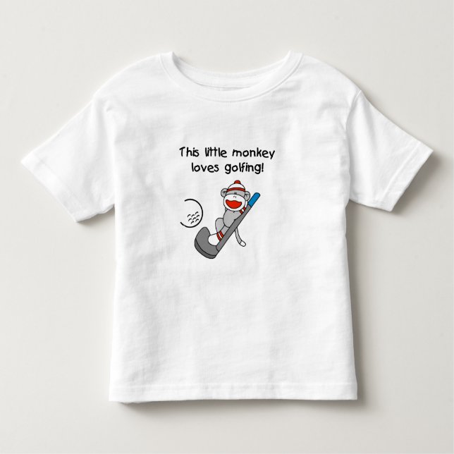 Camiseta De Bebé El pequeño mono ama el Golfing (Anverso)