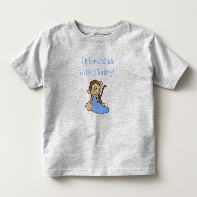 Camiseta De Bebé El pequeño mono de la abuela (Anverso)