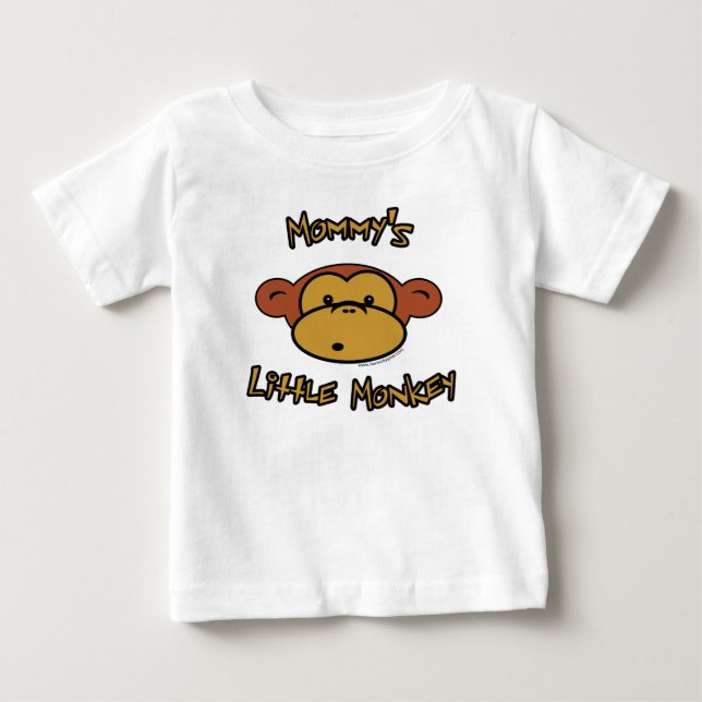 Camiseta De Bebé El pequeño mono de la mamá (Anverso)