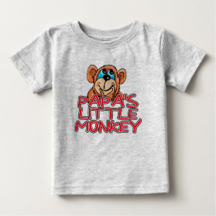 Camiseta De Bebé El pequeño mono de la papá
