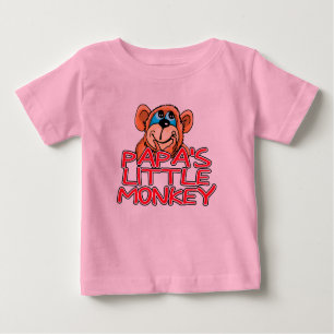 Camiseta De Bebé El pequeño mono de la papá