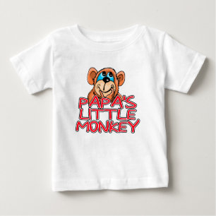 Camiseta De Bebé El pequeño mono de la papá