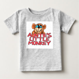 Camiseta De Bebé El pequeño mono de la tía