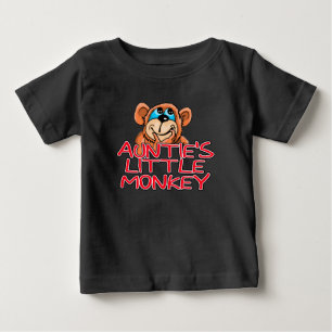 Camiseta De Bebé El pequeño mono de la tía