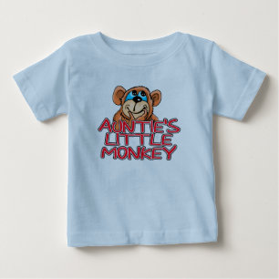 Camiseta De Bebé El pequeño mono de la tía