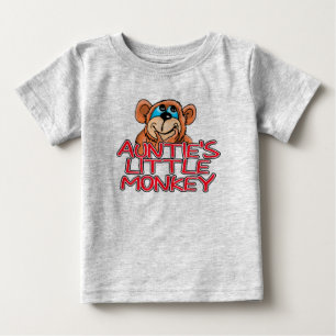 Camiseta De Bebé El pequeño mono de la tía