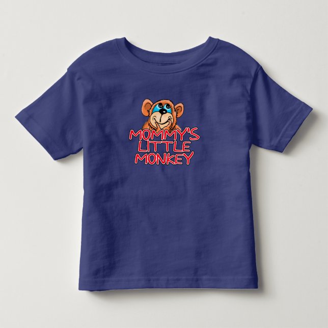 Camiseta De Bebé El pequeño mono de mamá (Anverso)