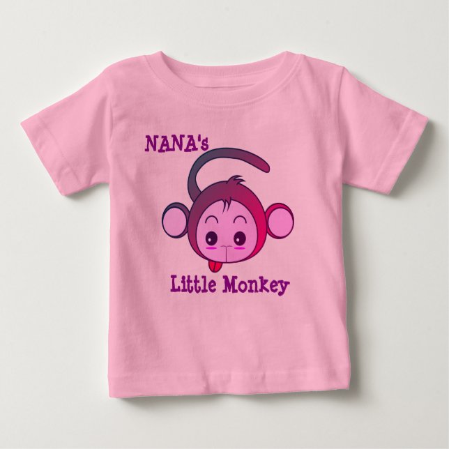 Camiseta De Bebé El pequeño mono de Nana (Anverso)