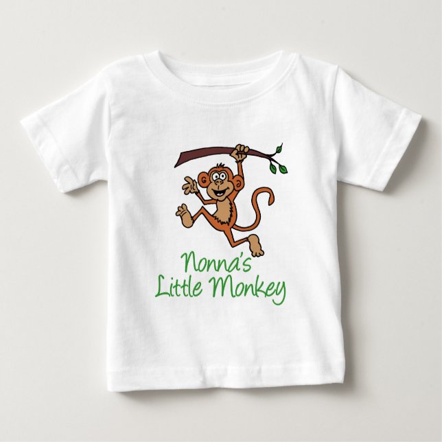 Camiseta De Bebé El pequeño mono de Nonna (Anverso)