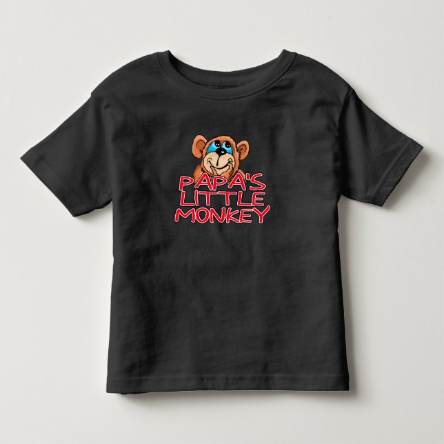 Camiseta De Bebé El pequeño mono de papá (Anverso)