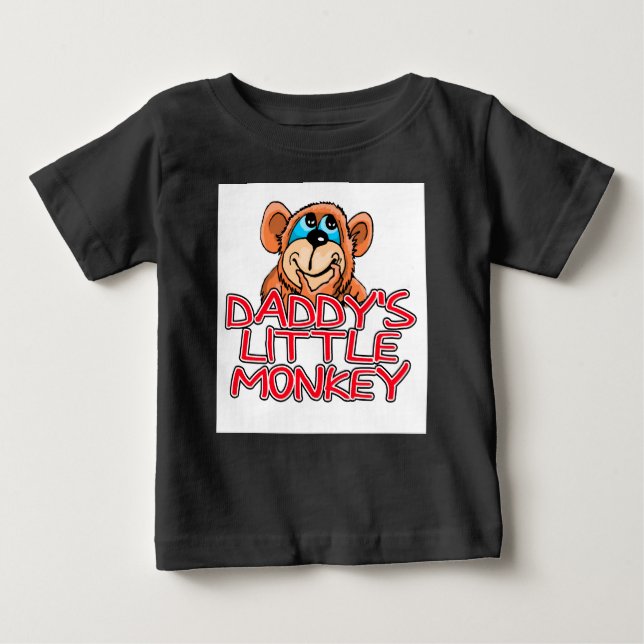 Camiseta De Bebé El pequeño mono de papá (Anverso)