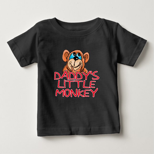 Camiseta De Bebé El pequeño mono de papá (Anverso)